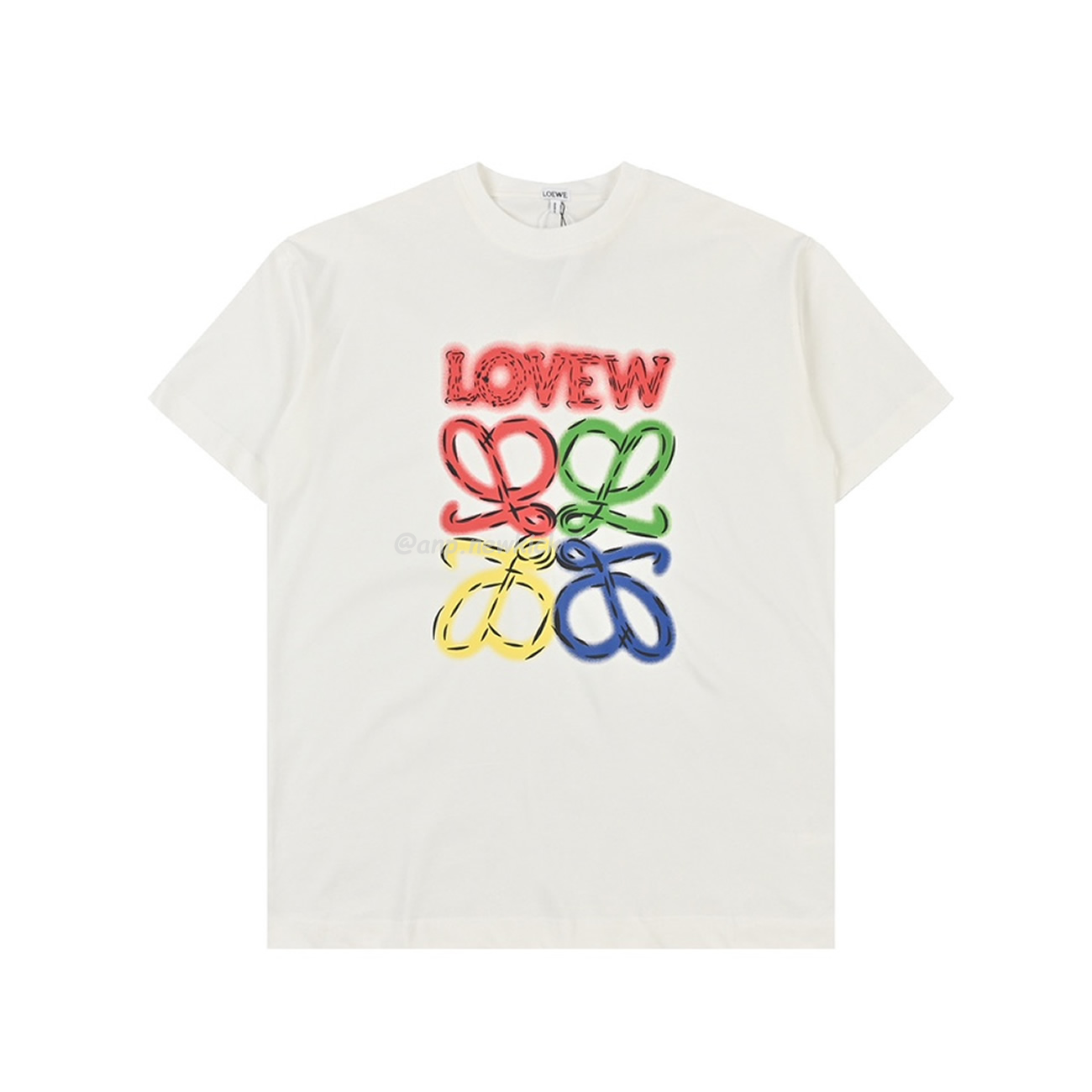 Loewe 24ss Neon Logo Short Sleeved (9) - newkick.cc